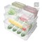 7 PCS Refrigerator Organizer Bins Food Containers with Various Size Storage Bins